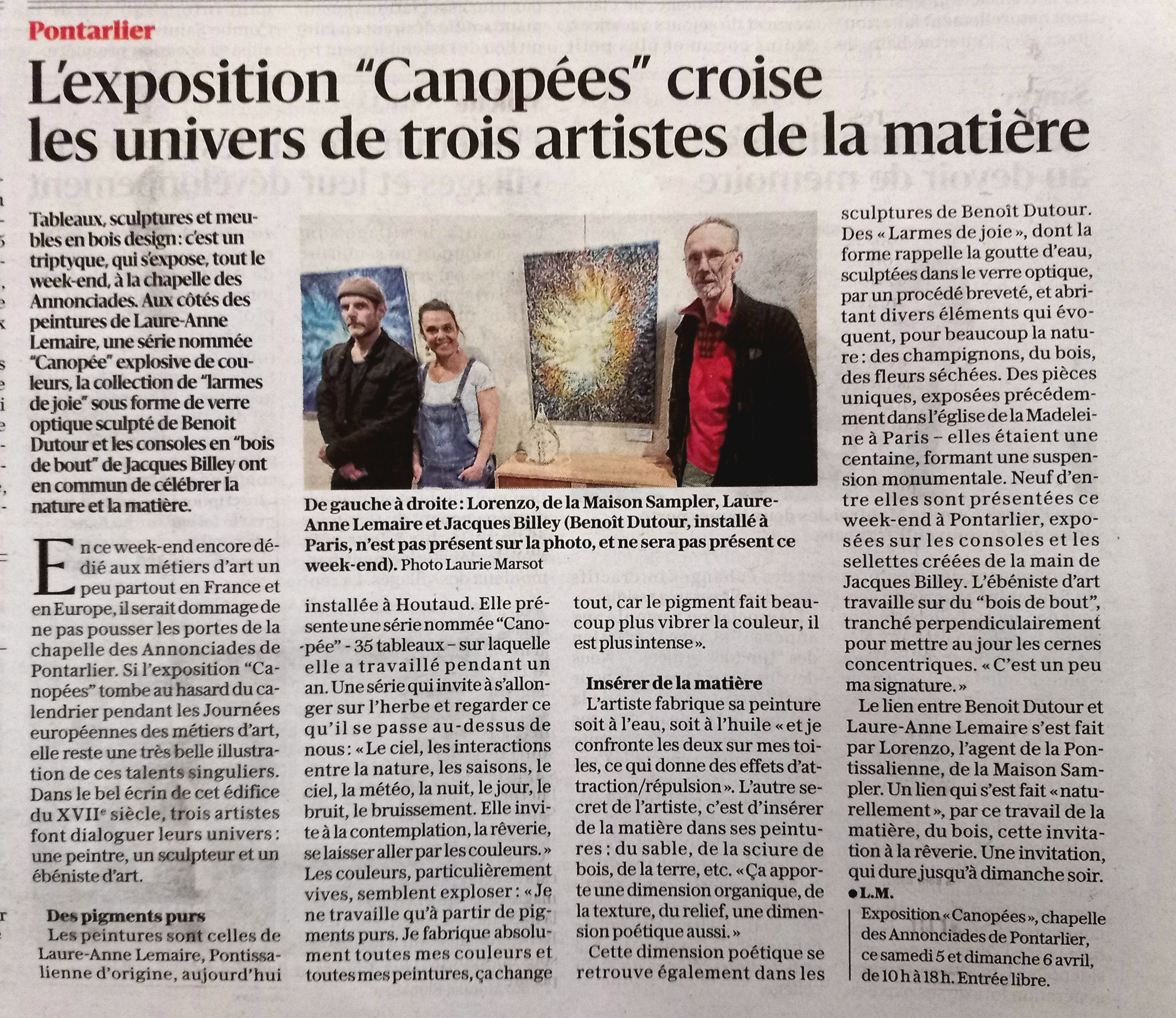 Articles de presse sur Laure-Anne Lemaire