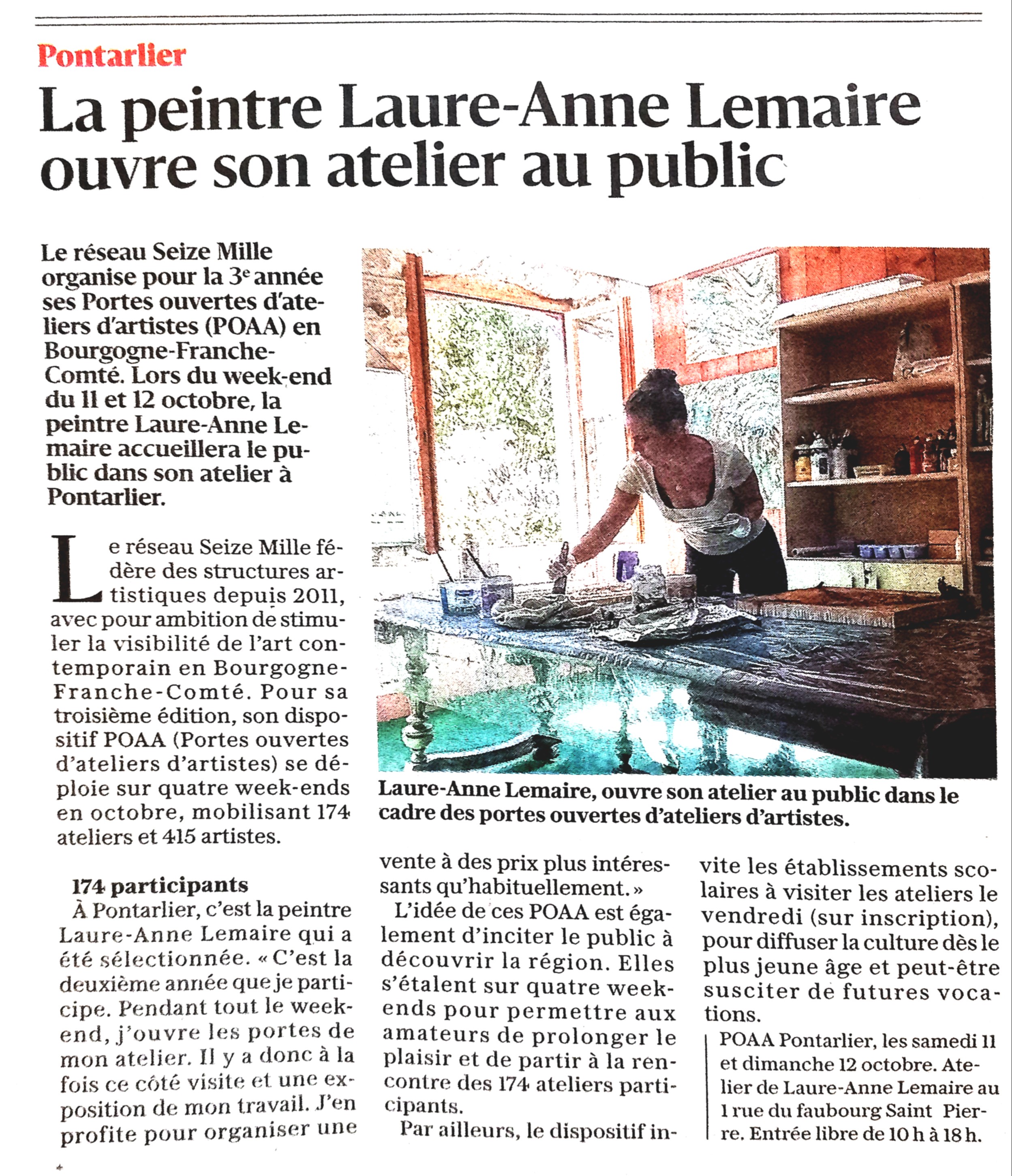 Articles de presse sur Laure-Anne Lemaire